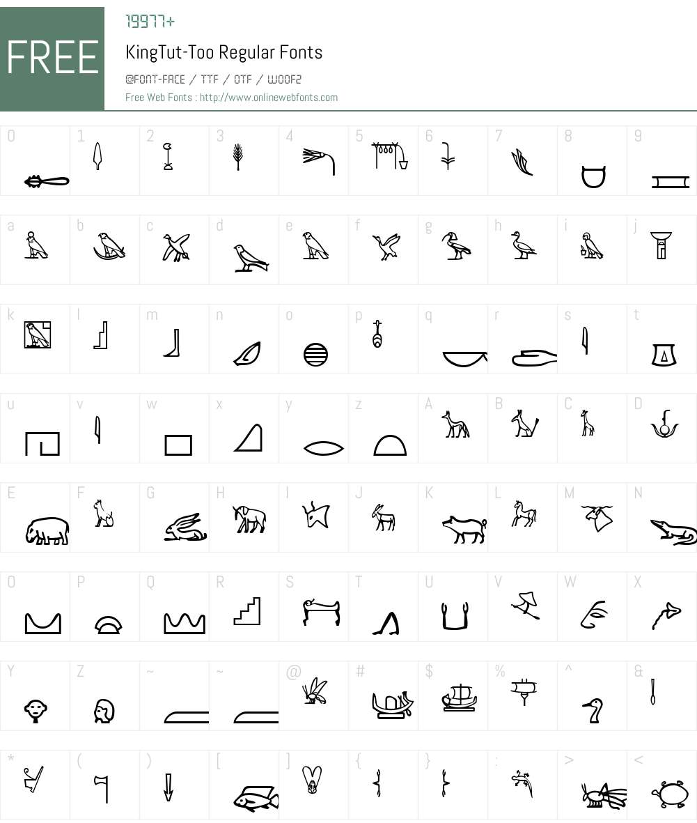 KingTut-Too Font Screenshots