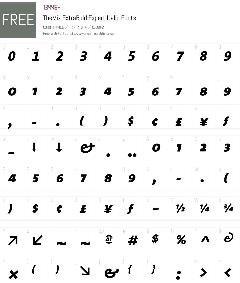 The Mix Extra Bold- Font Screenshots