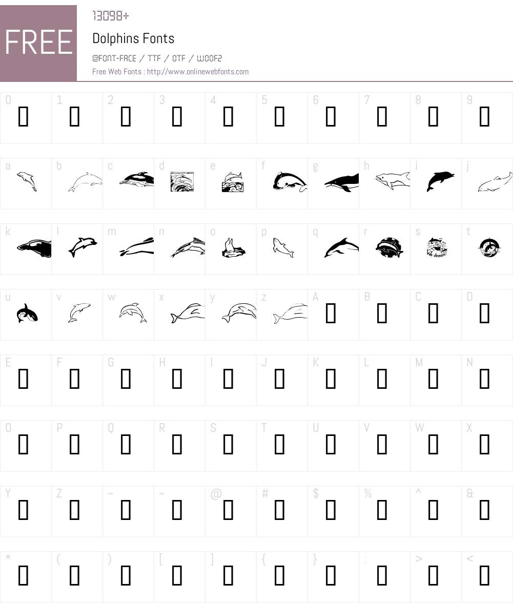 Dolphins Font Screenshots