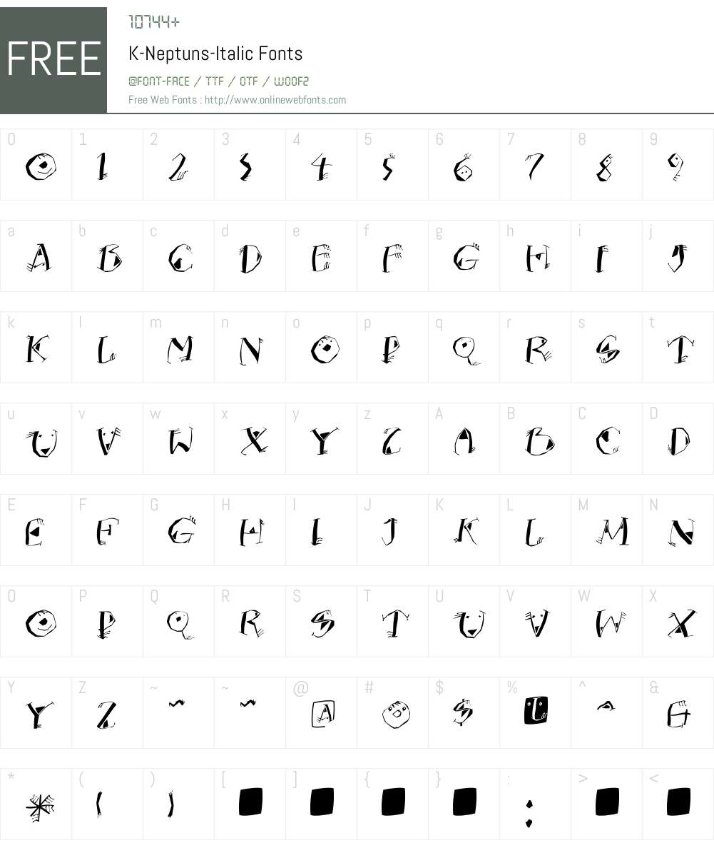 K-Neptuns Font Screenshots