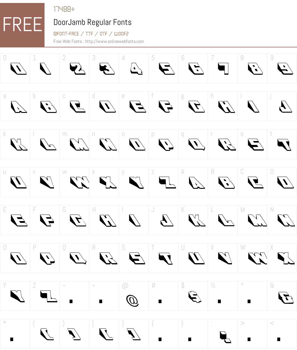 DoorJamb Font Screenshots