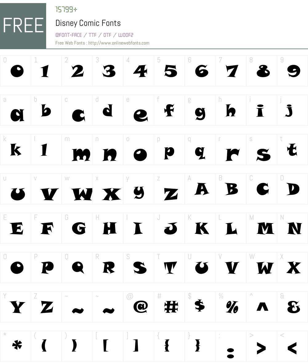 Disney Comic Font Screenshots