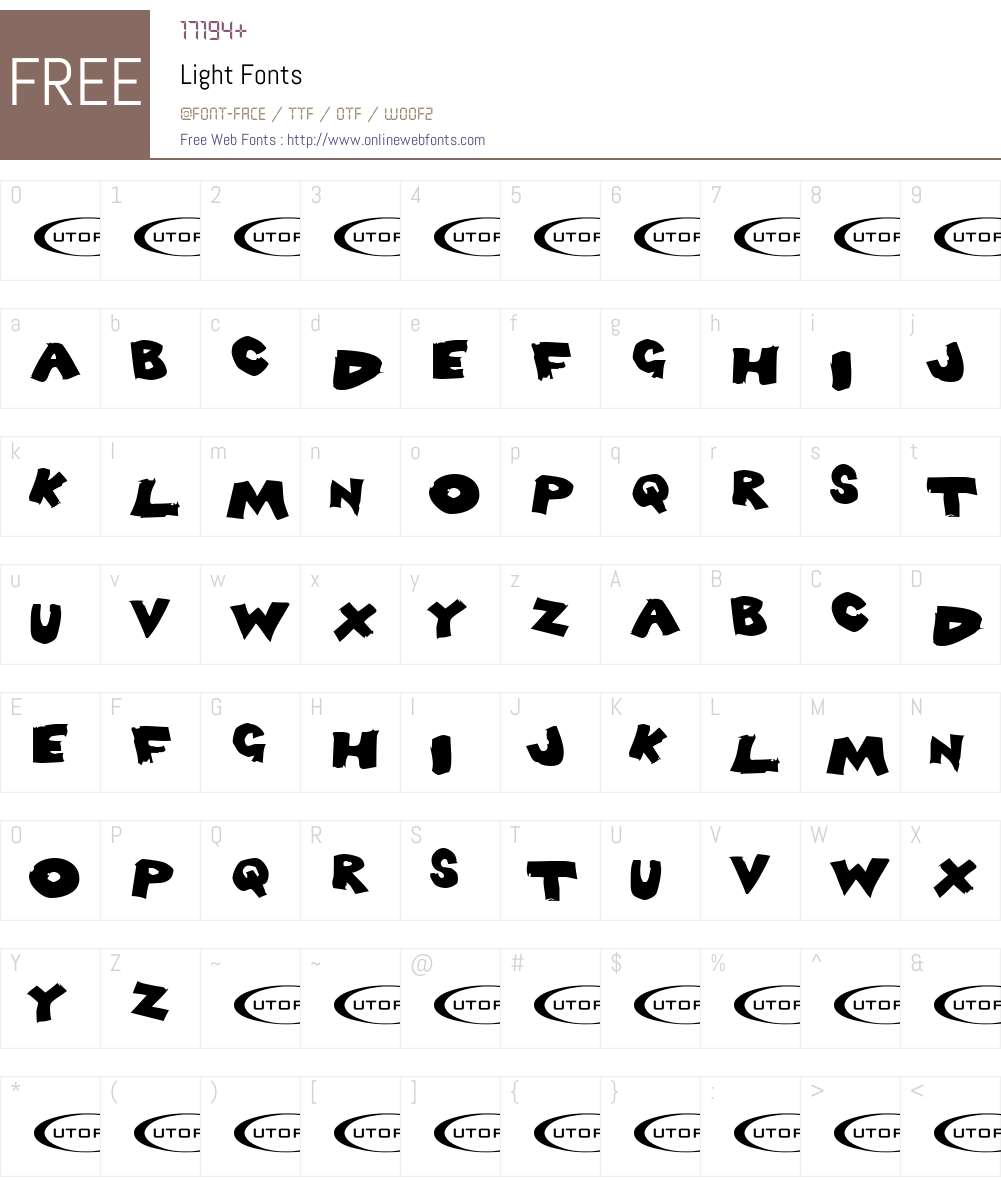 Light Font Screenshots