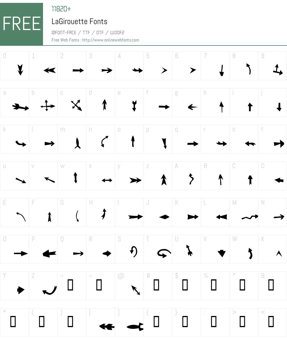 LaGirouette Font Screenshots