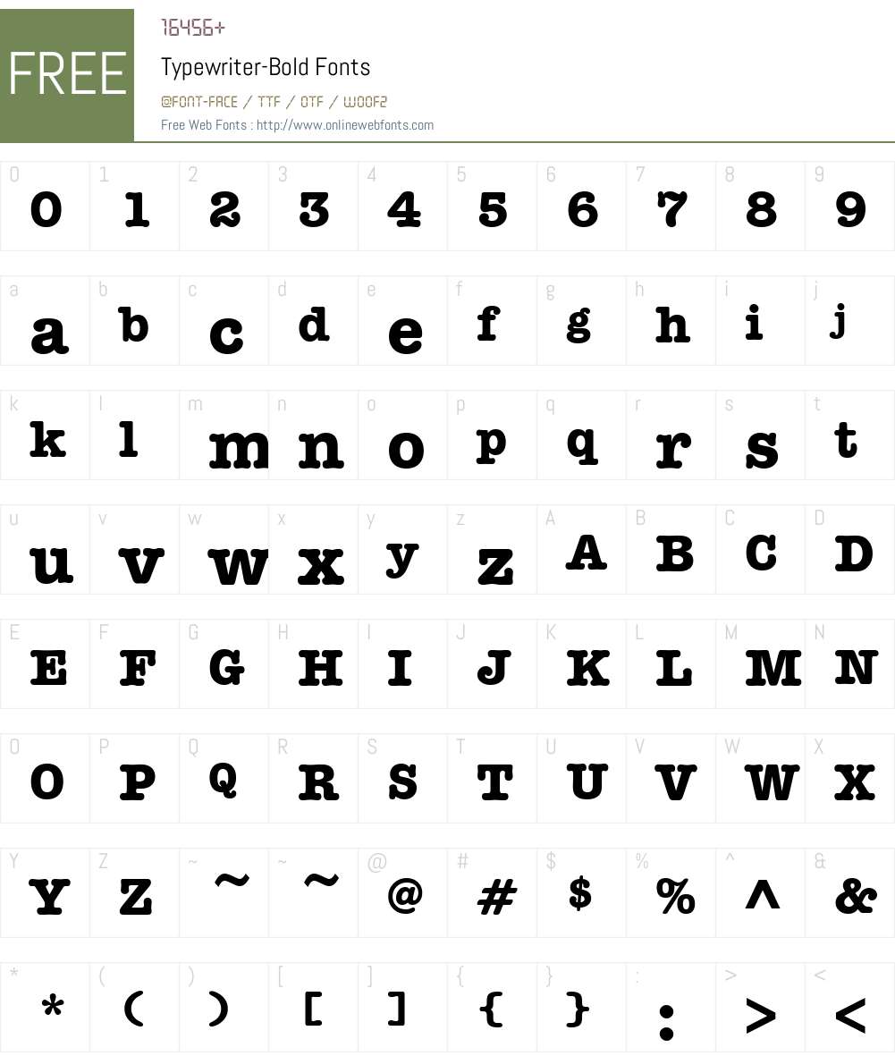 Typewriter Font Screenshots