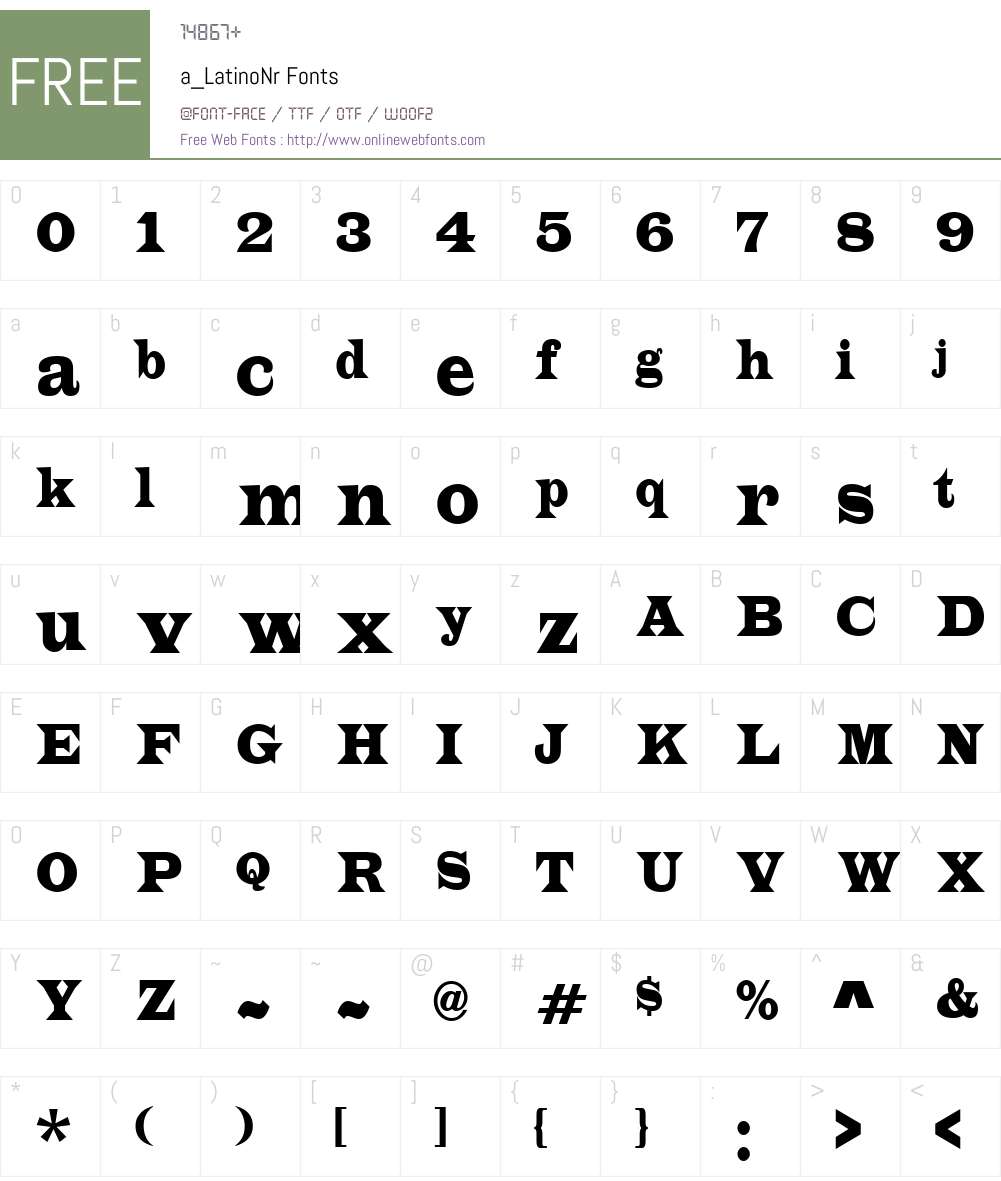 a_LatinoNr Font Screenshots