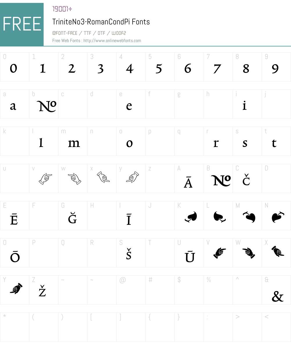 TriniteNo3 Font Screenshots
