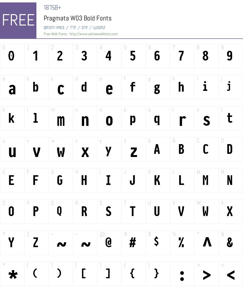 Pragmata Font Screenshots
