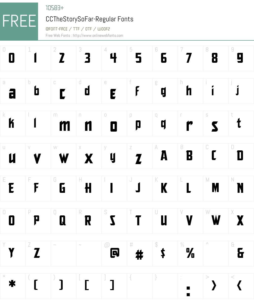 CCTheStorySoFar Font Screenshots