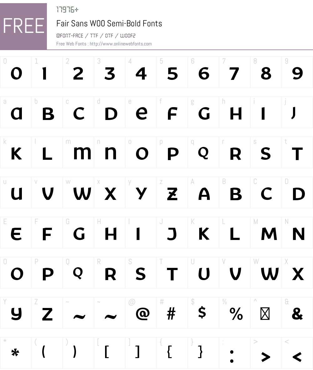 FairSansW00-Semi-Bold Font Screenshots