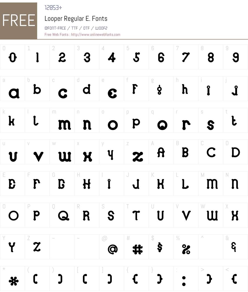 Looper Font Screenshots