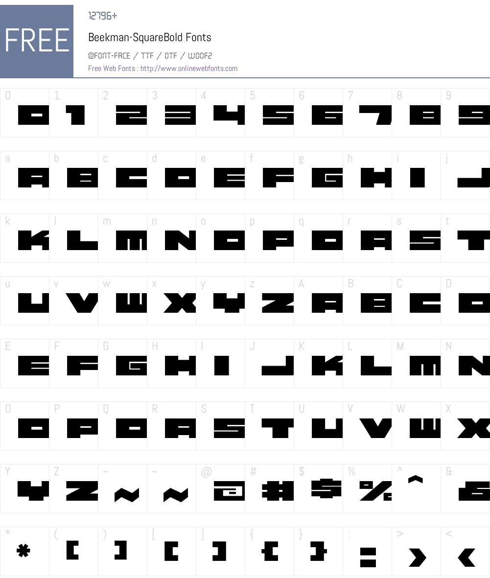 Beekman-SquareBold Font Screenshots