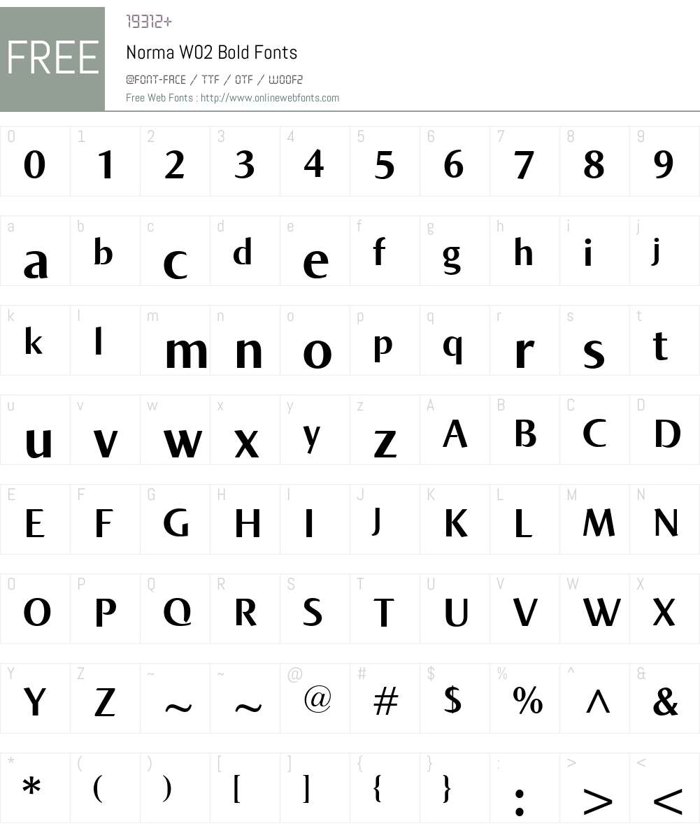 Norma Font Screenshots