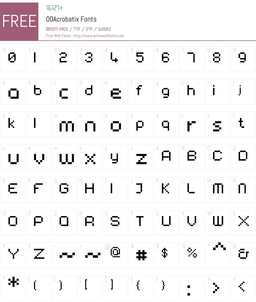 00Acrobatix Font Screenshots