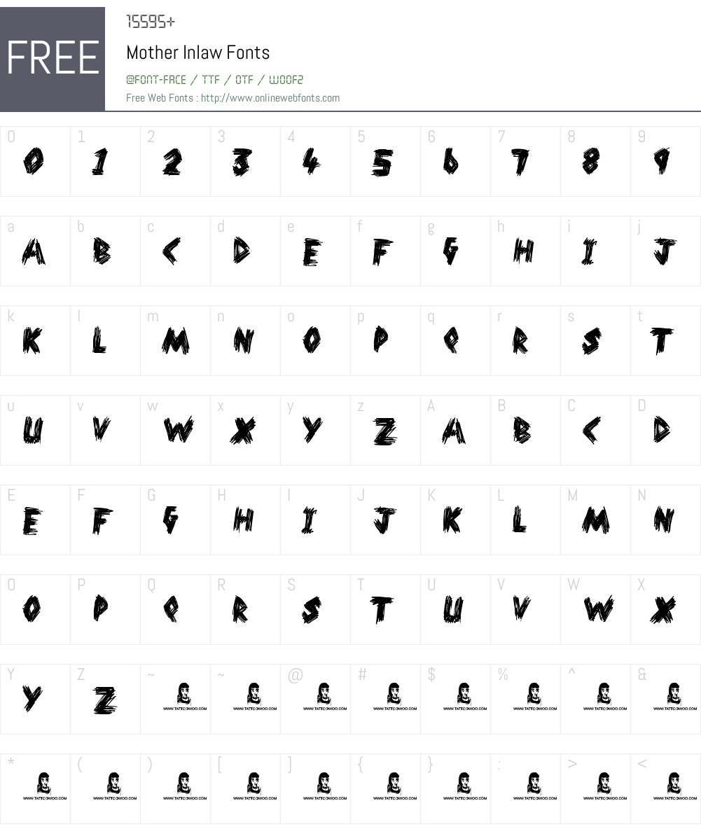 Mother Inlaw Font Screenshots