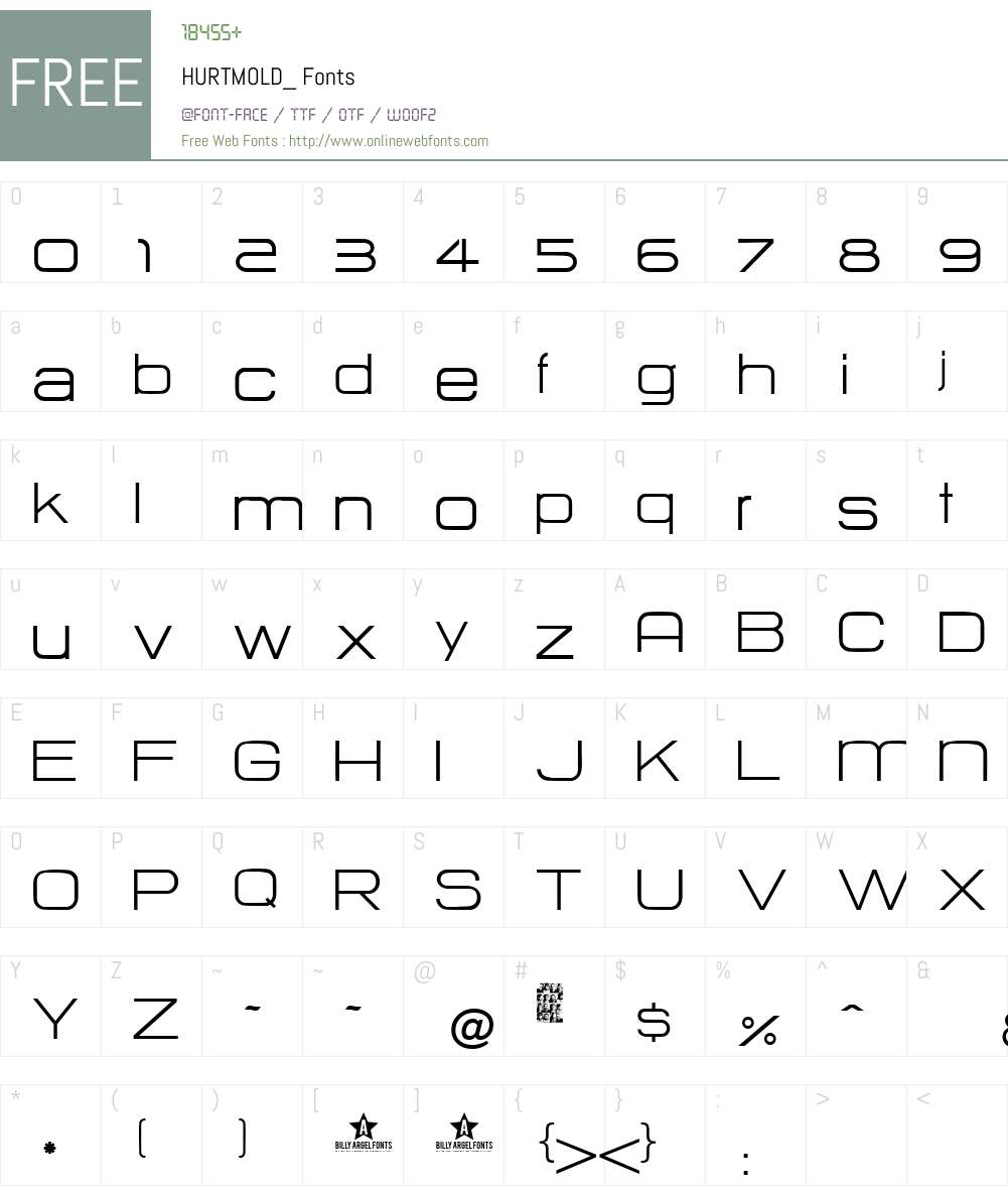 HURTMOLD_ Font Screenshots