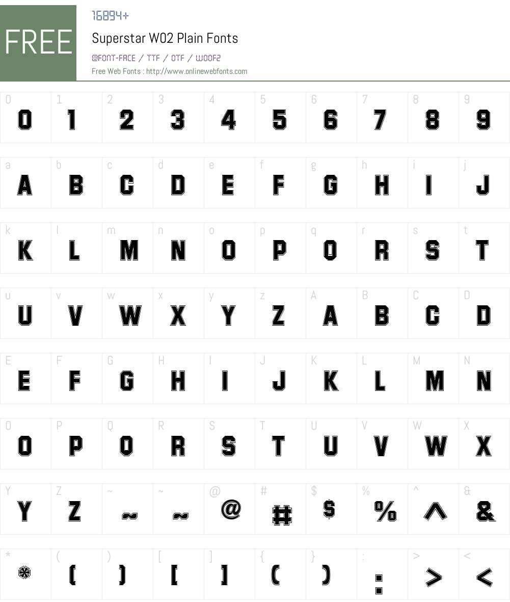 Superstar Font Screenshots