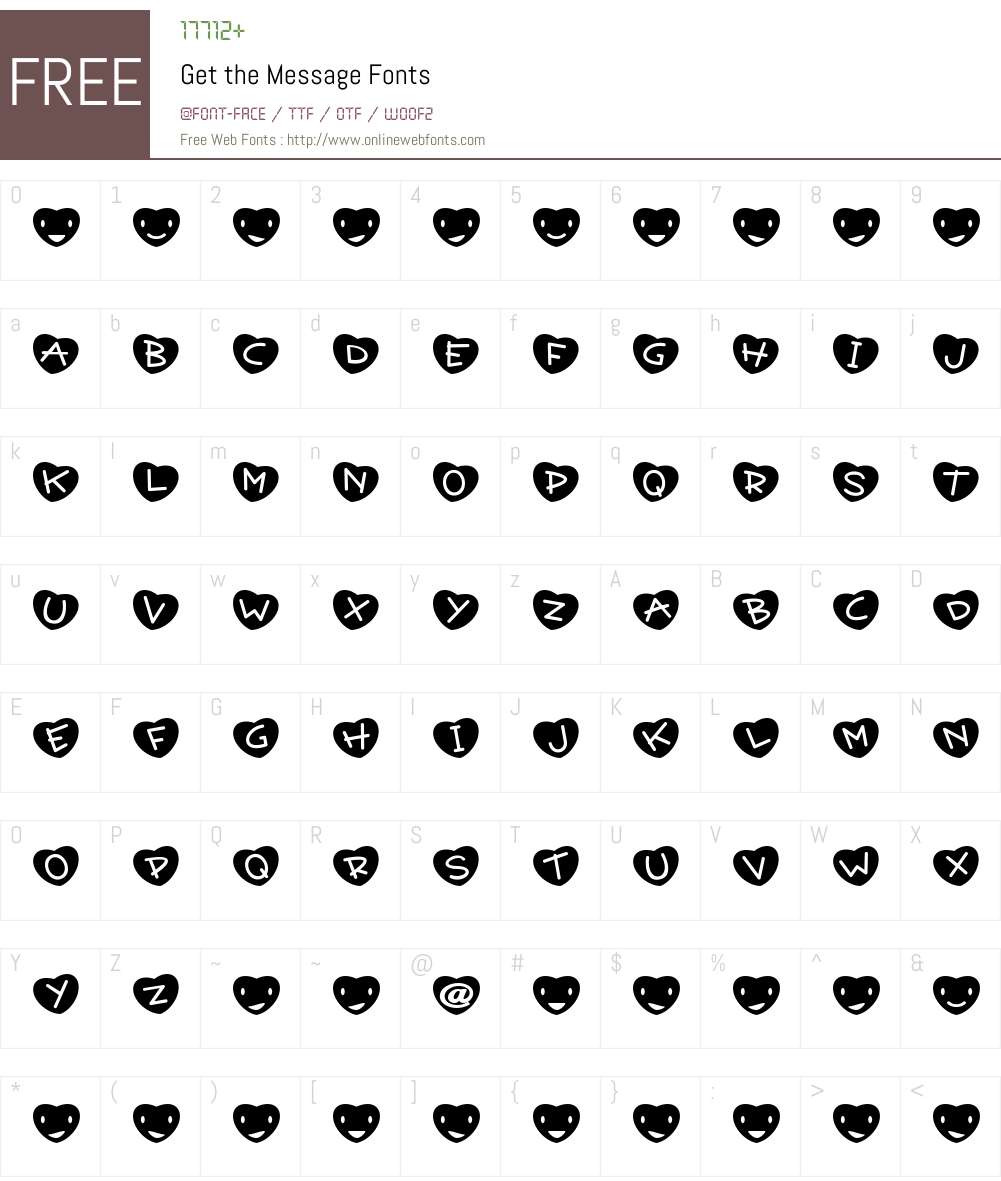 Get the Message Font Screenshots