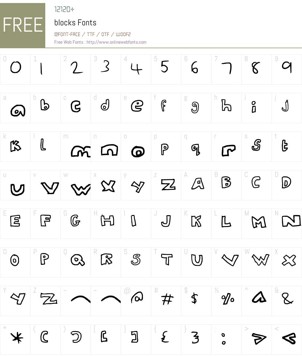 blocks Font Screenshots