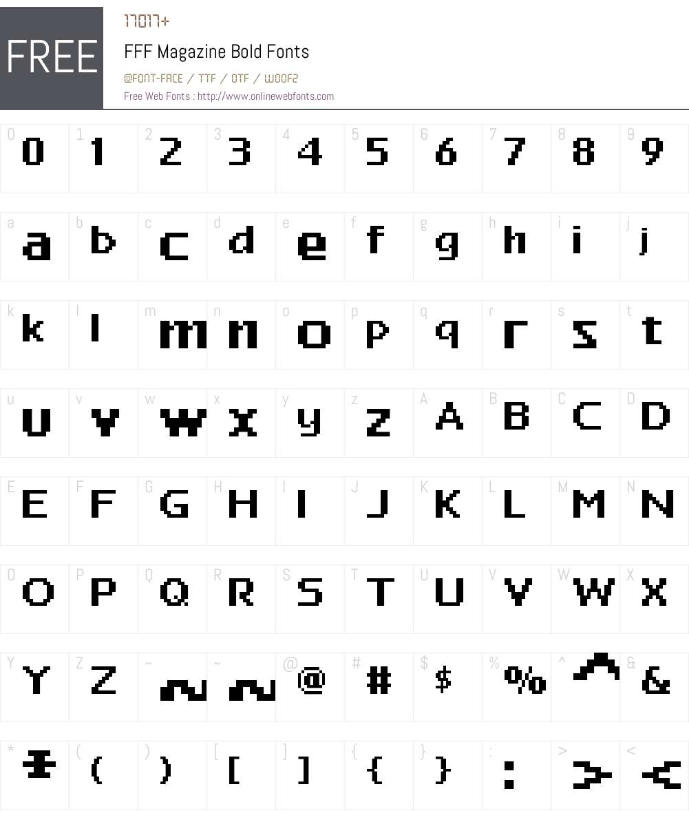 FFF Magazine Bold Font Screenshots