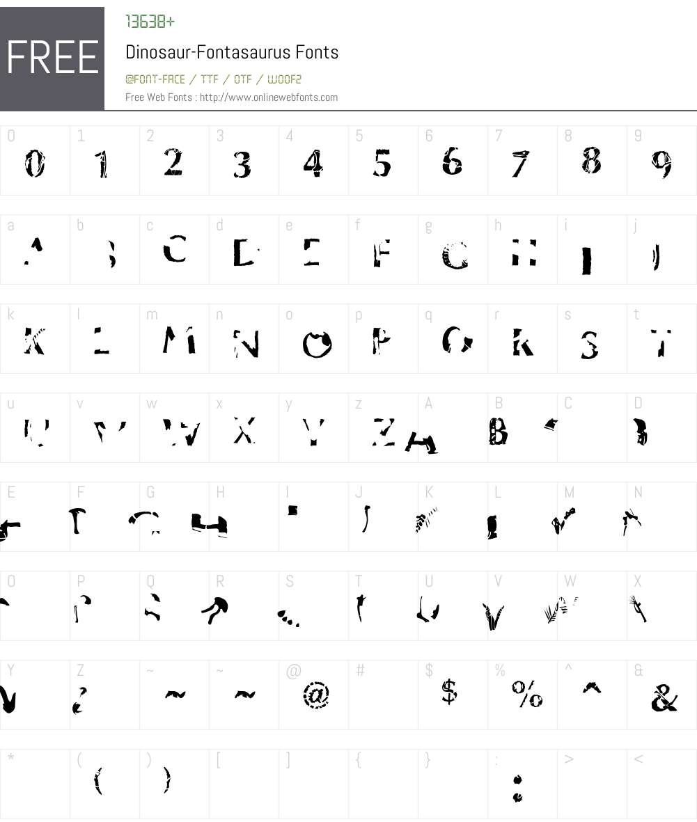 Dinosaur Font Screenshots