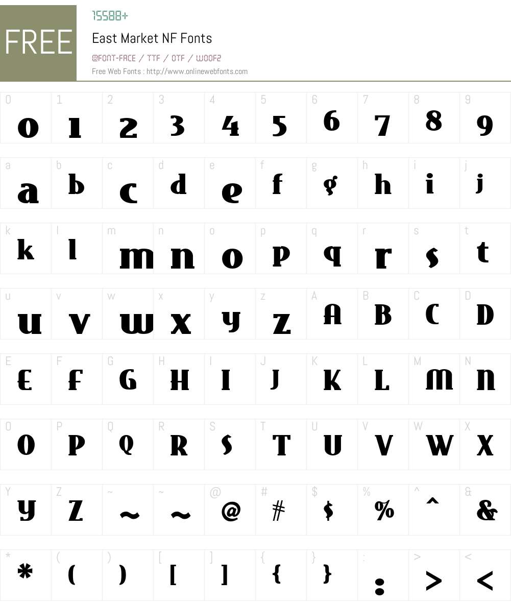 East Market NF Font Screenshots