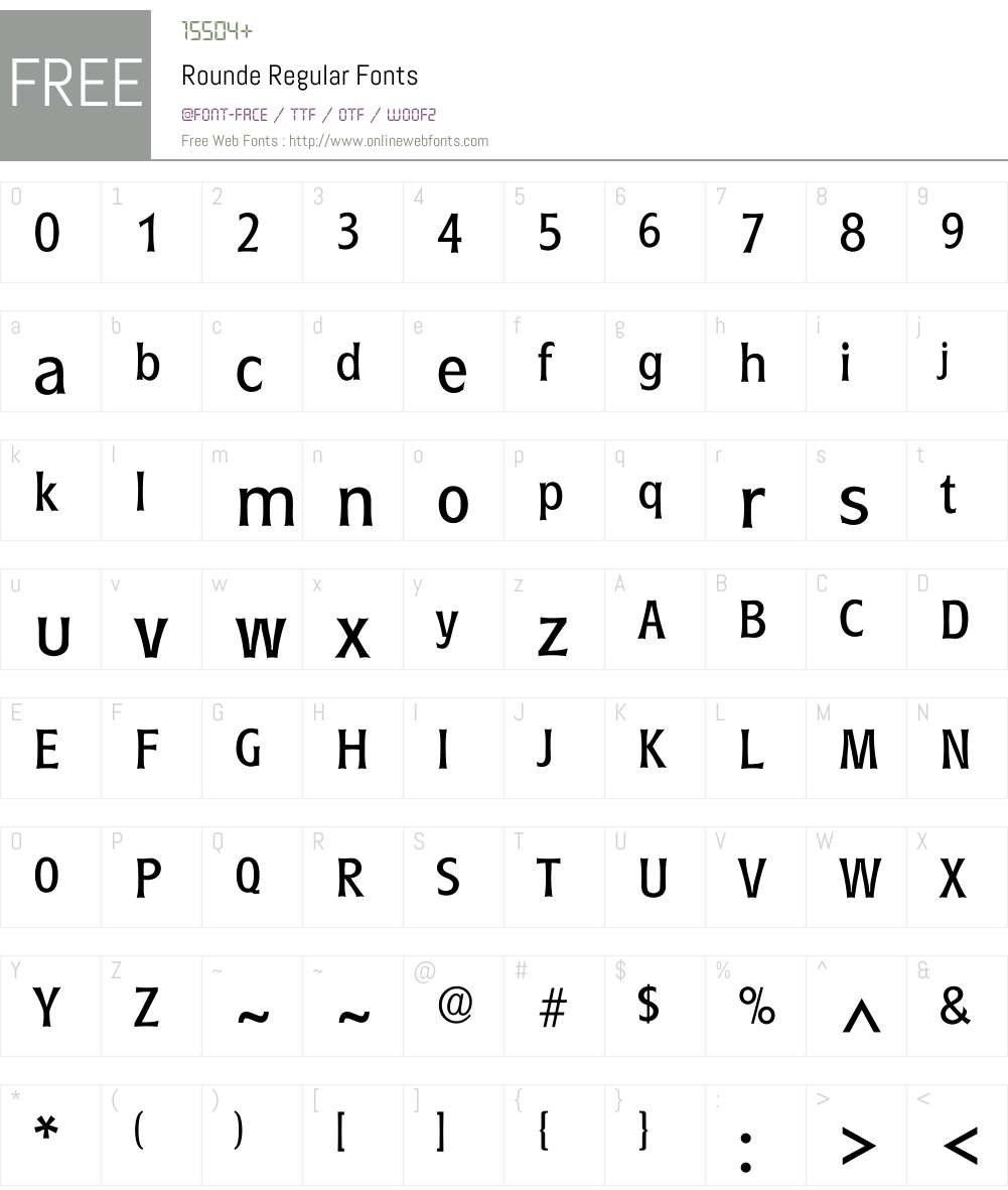 Rounde Font Screenshots