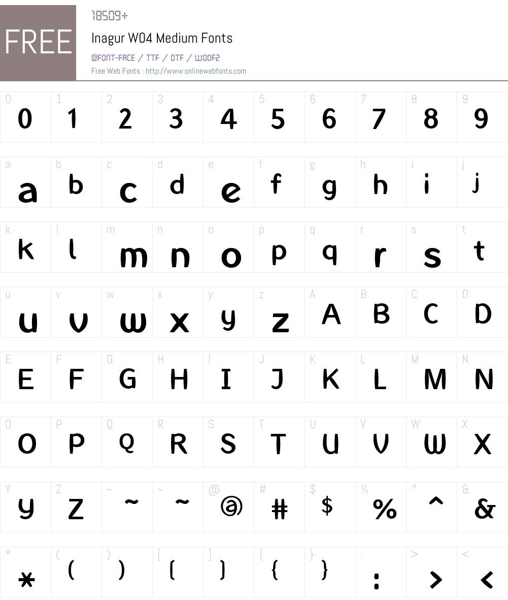 Linotype Inagur Font Screenshots