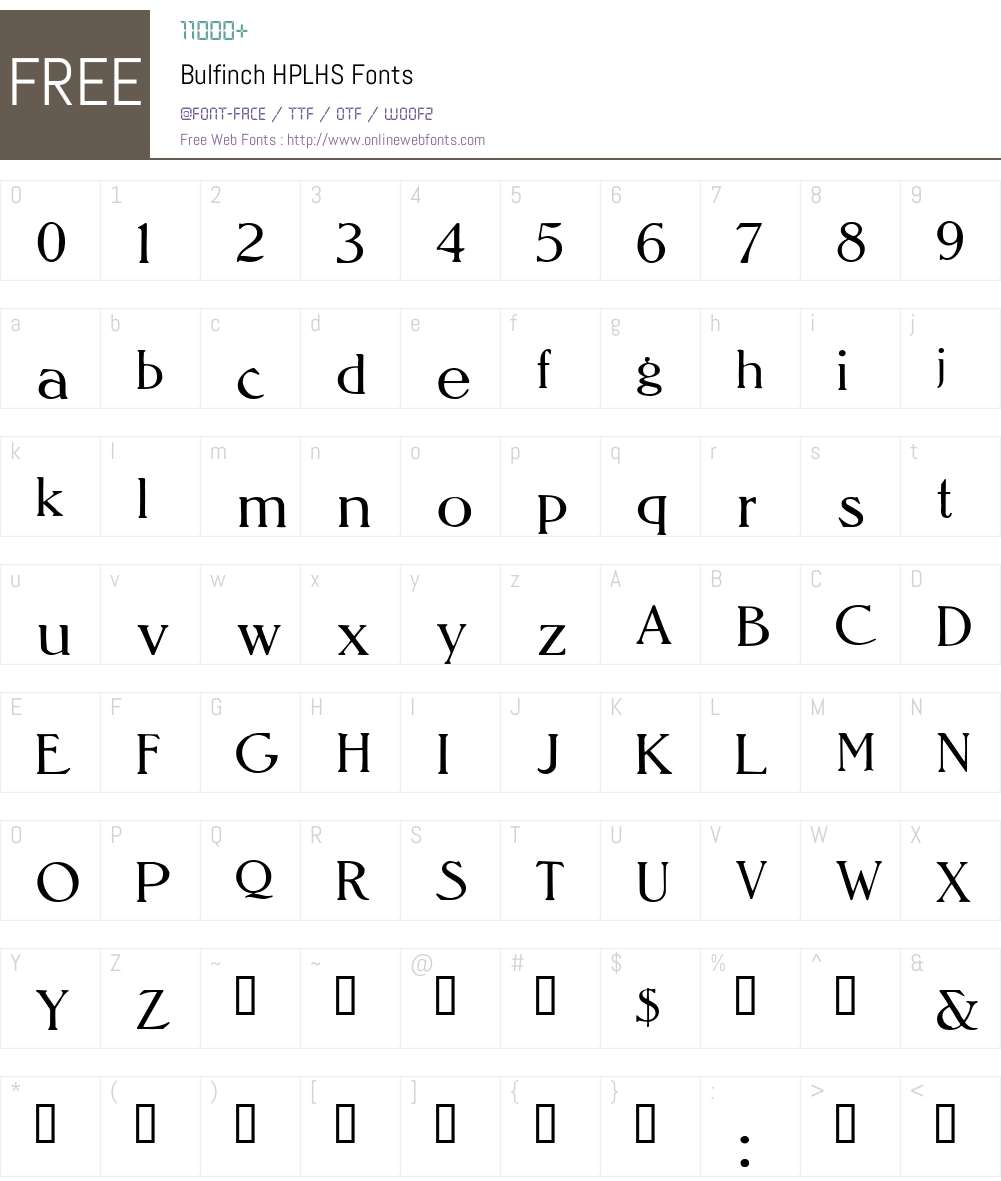 Bulfinch Font Screenshots