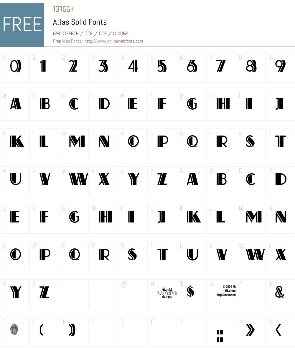 Atlas Font Screenshots
