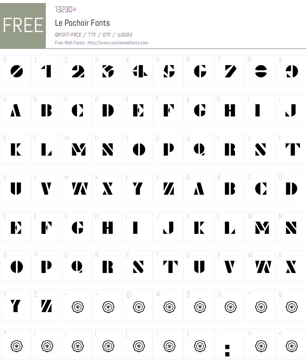 Le Pochoir Font Screenshots