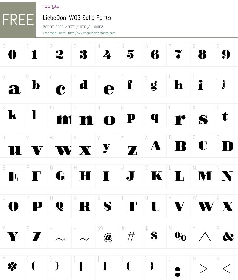 LiebeDoni Font Screenshots