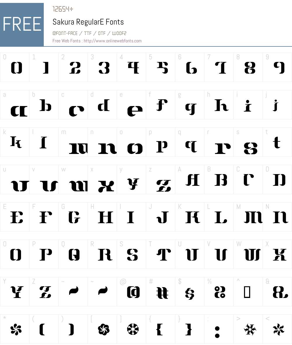 Sakura Font Screenshots