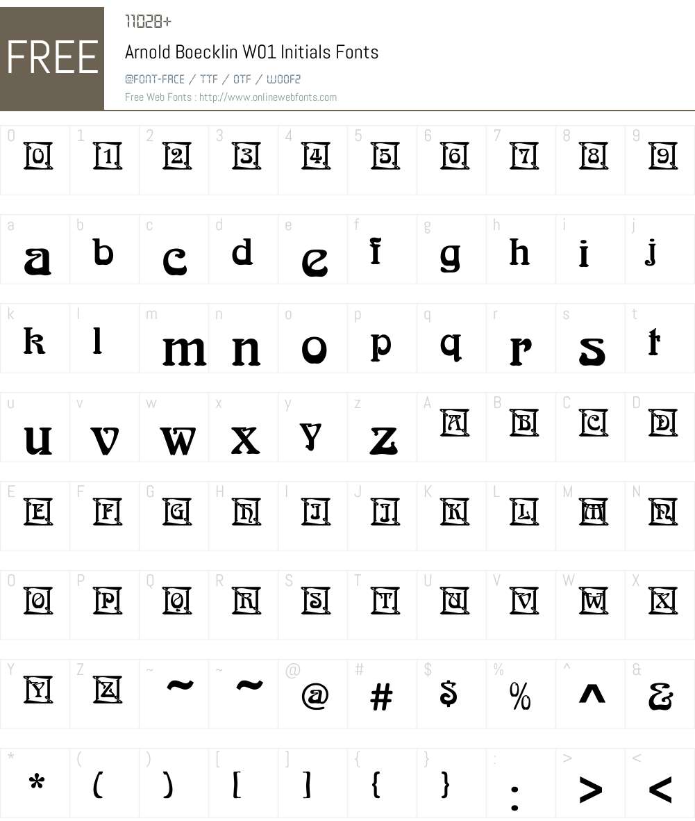 ArnoldBoecklinW01-Initials Font Screenshots
