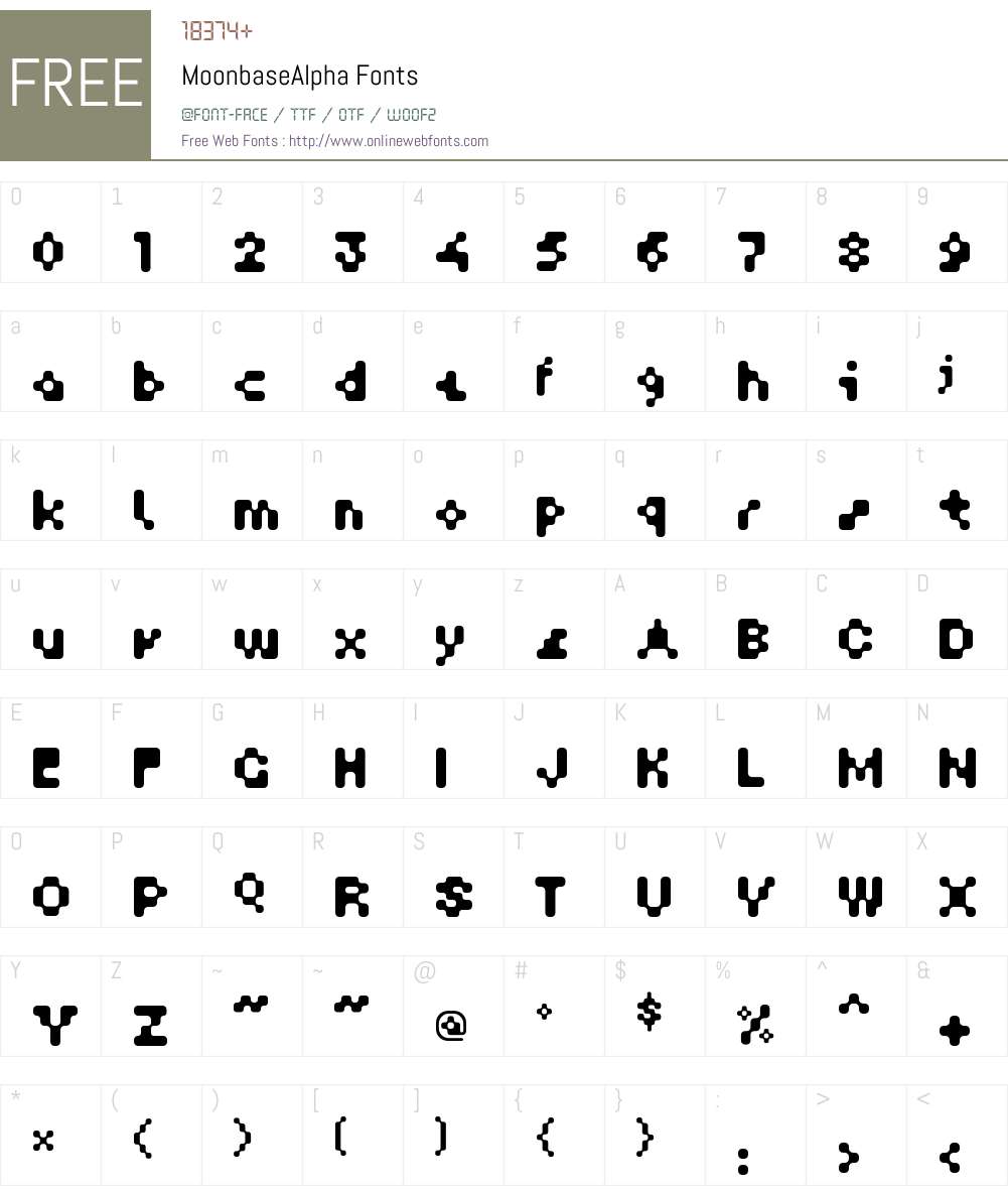 MoonbaseAlpha Font Screenshots