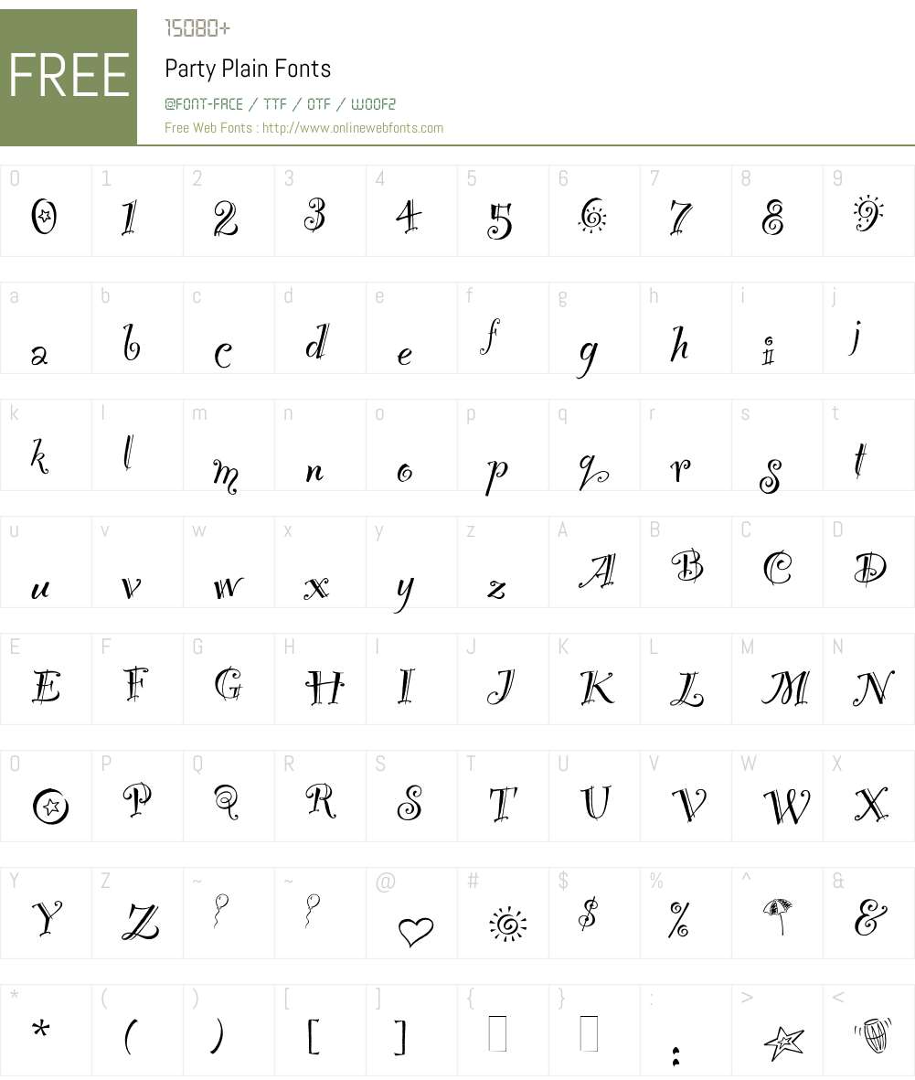 Party Font Screenshots