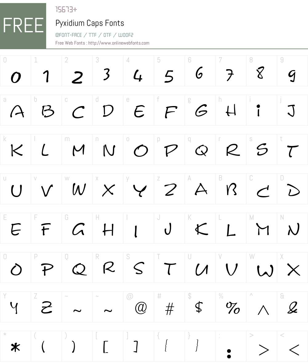 Pyxidium Caps Font Screenshots