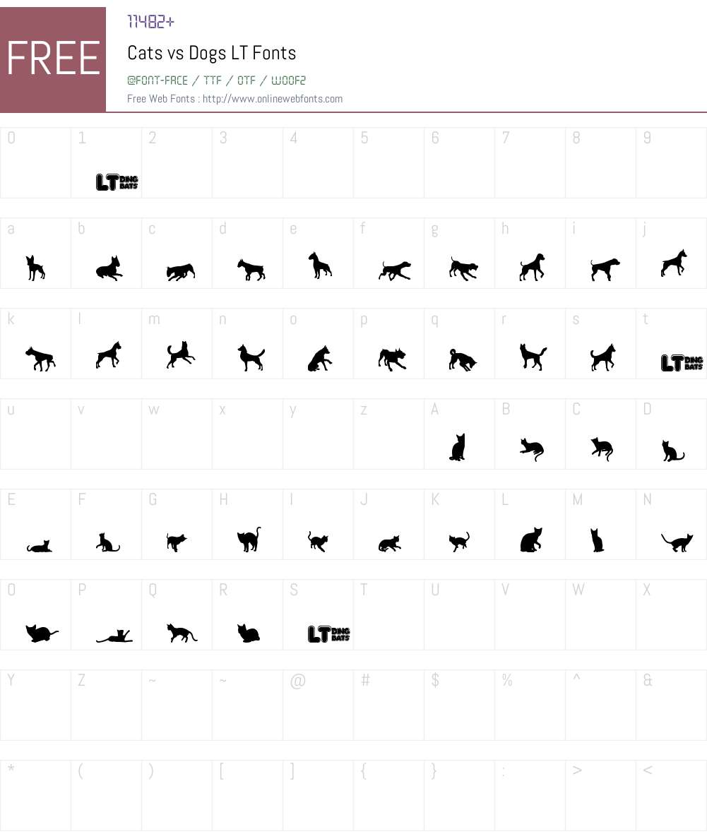 Cats vs Dogs LT Font Screenshots