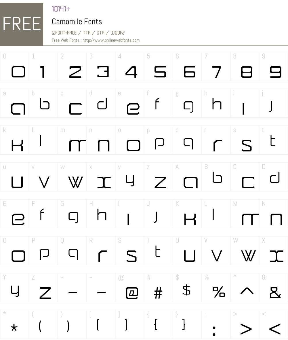 Camomile Font Screenshots