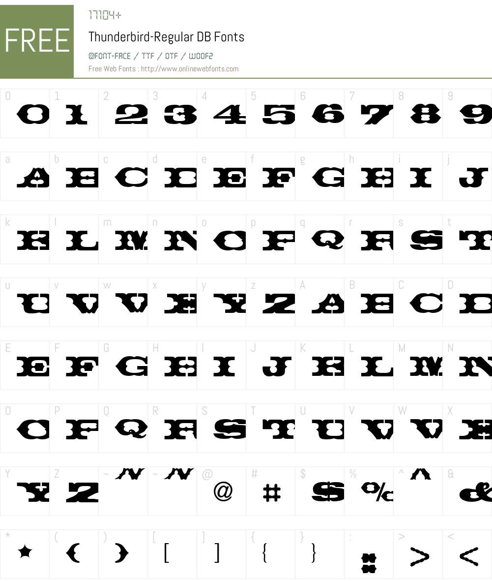 Thunderbird DB Font Screenshots
