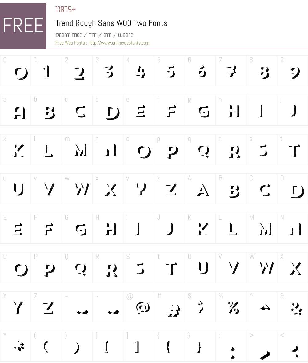 TrendRoughSansW00-Two Font Screenshots