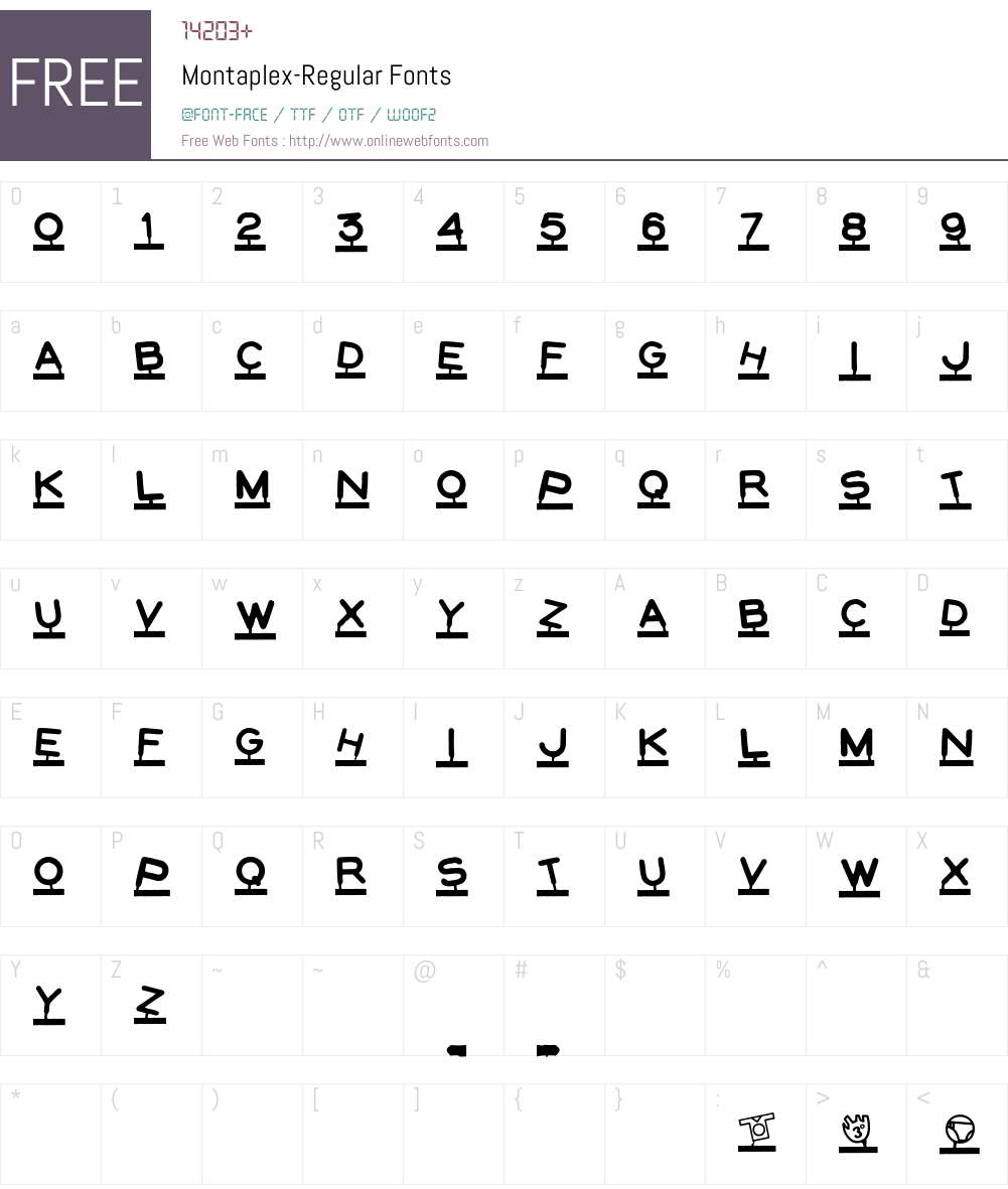 Montaplex Font Screenshots