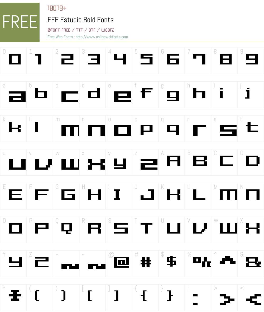 FFF Estudio Bold Font Screenshots