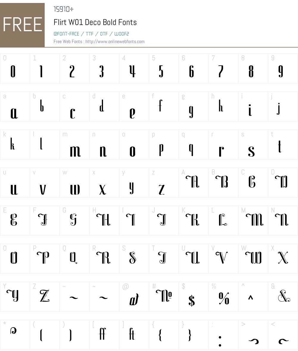 FlirtW01-DecoBold Font Screenshots