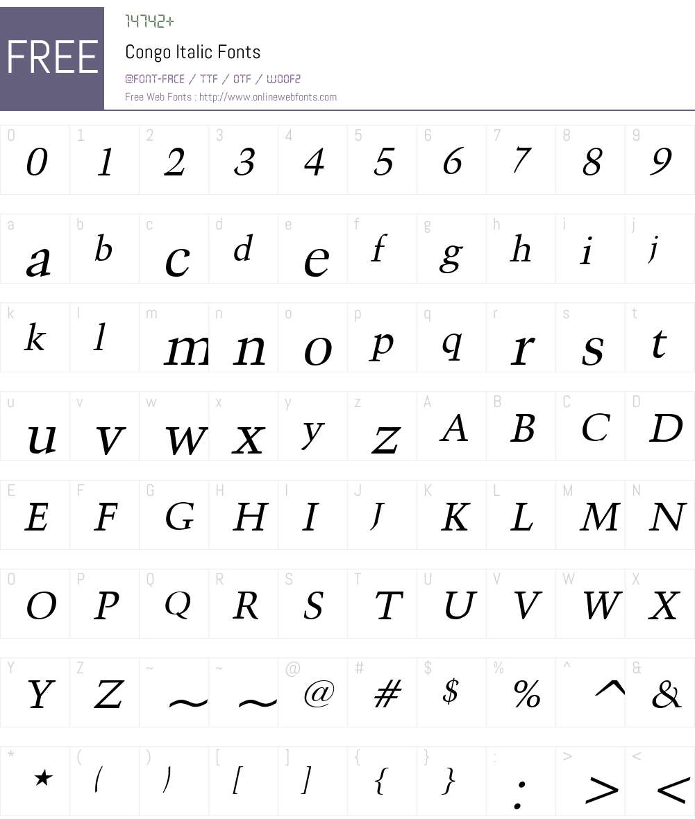 Congo Font Screenshots