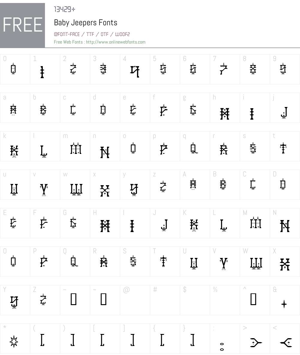 Baby Jeepers Font Screenshots