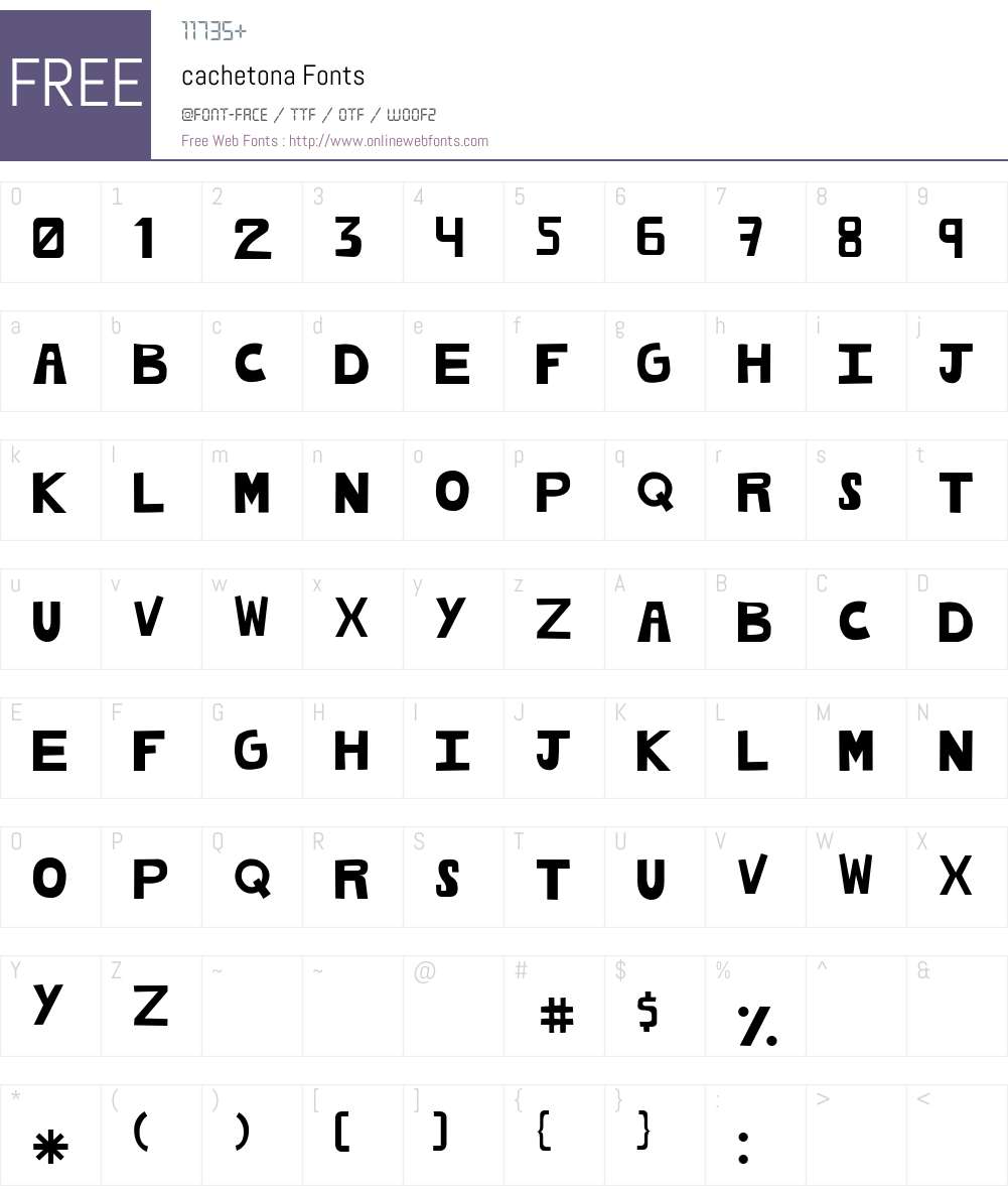 cachetona Font Screenshots