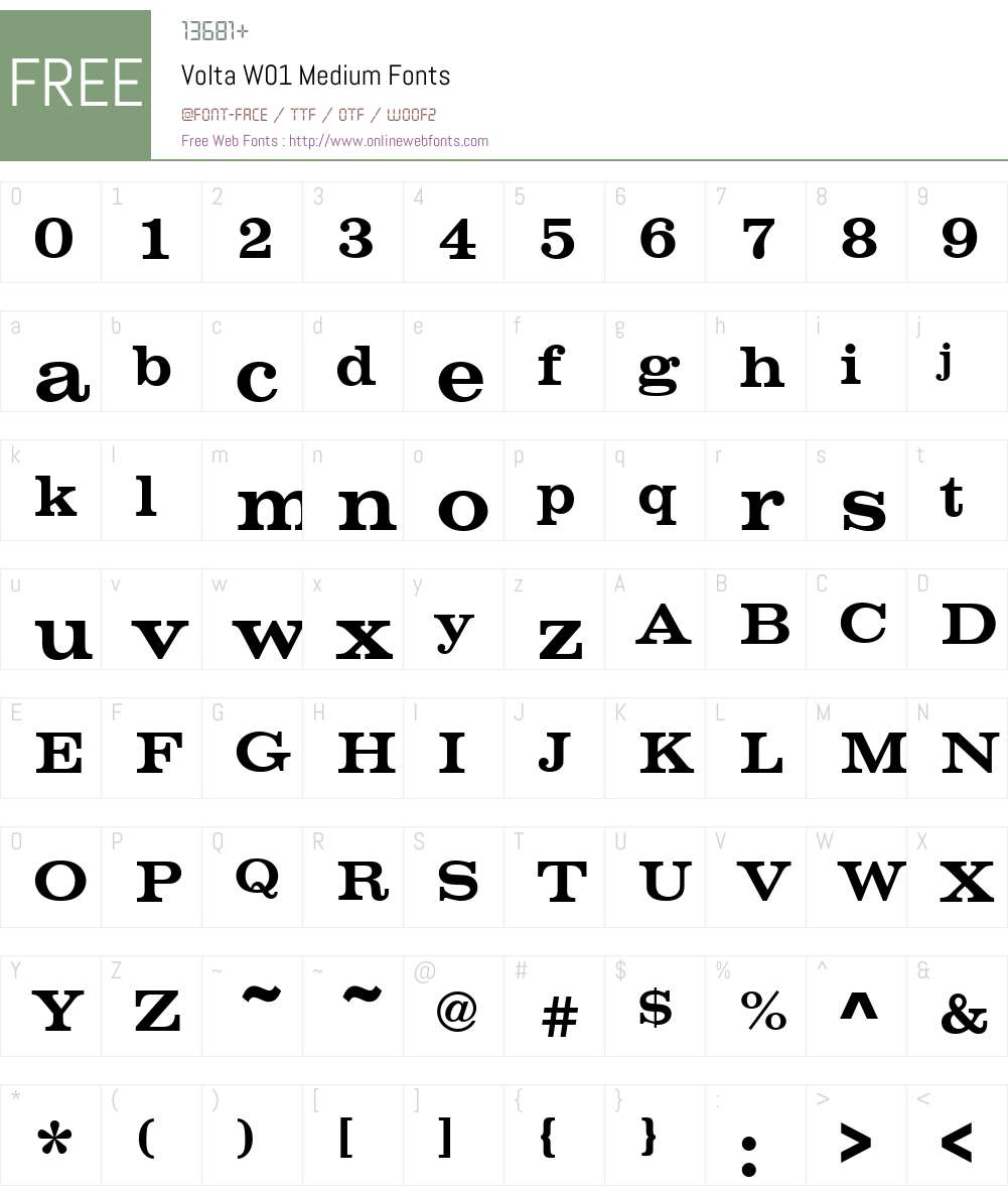 VoltaW01-Medium Font Screenshots