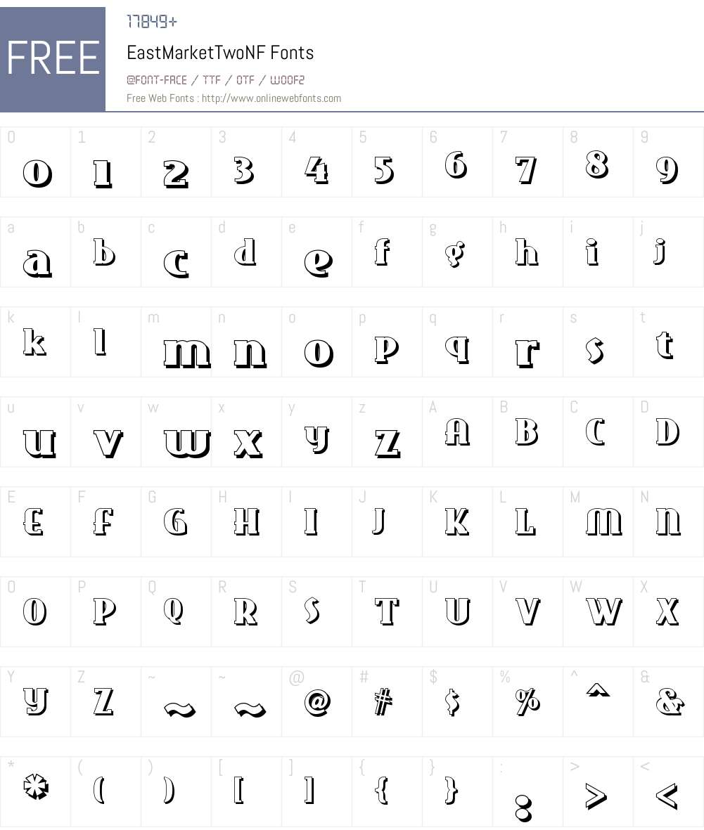 East Market Two NF Font Screenshots