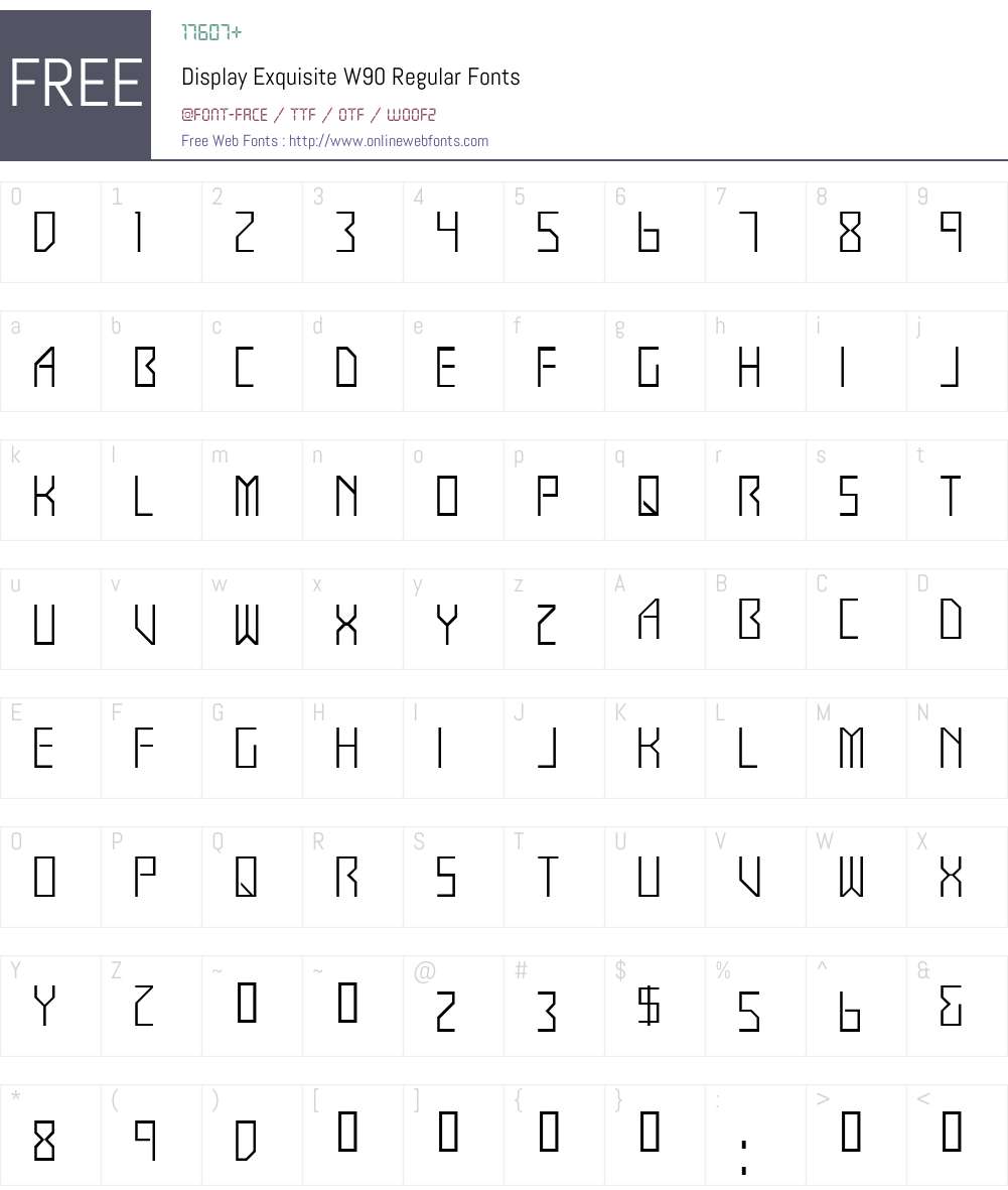 Display Exquisite Font Screenshots